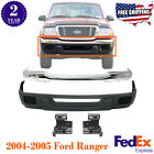 Front Bumper Chrome + Lower Valance + Brackets For 2001-2005 Ford Ranger (For: Ford Ranger)