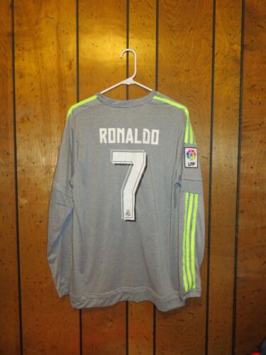 Authentic Adidas 2015 2016 Real Madrid Cristiano Ronaldo Jersey Kit Long Sleeve