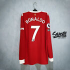 Manchester United 2021 2022 Official Jersey Long Sleeve EPL Ronaldo LS Shirt (M)