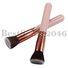 2pcs Pro  Foundation Makeup Brush Flat Top Kabuki for Blending Liquid Cream