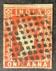 India 1854 one anna red stamp Die11 vfu