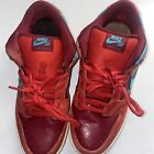 Nike Sb Dunk Low Pro Brickhouse Red Turbo Green 2013 Sz 9.5 In Good Condition