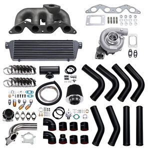 T3 Turbo Kit for Honda Civic D17 GX LX Intercooler+Manifold+Oil Line+BOV 11PCS