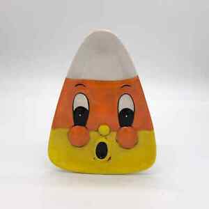 Johanna Parker Candy Corn Plate With Surprised Face Transpac Discontinued New