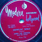 78 rpm Modern 20-730, John Lee Hooker, Howlin' Wolf, Playin The Races, blues V