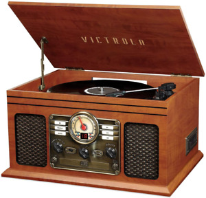 New Listing7-In-1 Bluetooth Record Player & Multimedia Center with Built-In Speakers - 3-Sp