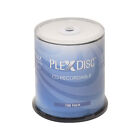 100 PlexDisc CD-R 700MB 52X White Inkjet Hub Printable Media Disc 631-205-BX