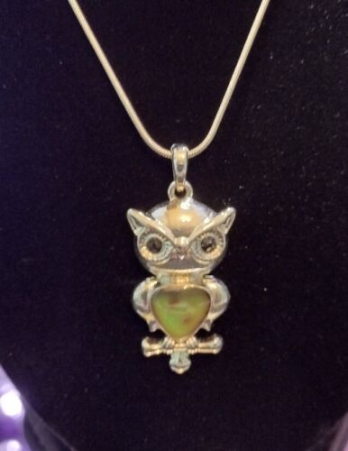 Cool Jewels Mood Necklace Owl Angry Funny (347)