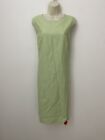 NWT $698 Lafayette 148 Linen-blend Lime Sheath Dress Nordstrom Saks Sz 18 Plus