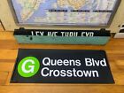 NYC SUBWAY ROLL SIGN G QUEENS BOULEVARD CROSSTOWN MANHATTAN BROOKLYN KENSINGTON
