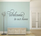 WELCOME TO OUR HOME Vinyl Wall Decal Quote Sticker Decor Words Lettering 48