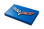 2005-2013 C6 Corvette Blue Carbon Fiber Fuse Box Cover - Crossed Flags Emblem (For: Chevrolet)