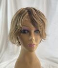 Genuine Swiss  Lace Top 100% human hair wig  Chocolate Blonde Ombre highlighted