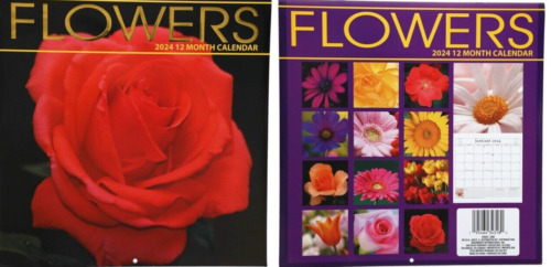 FLOWERS 2024 Wall Calendar 12