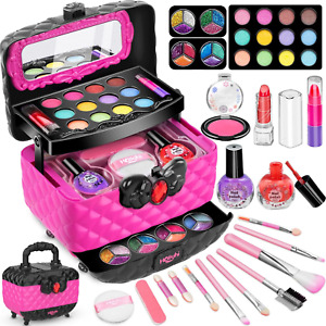 Kids Makeup Kit for Girl - Little Girls Real Make Up Set Washable Makeup Toy
