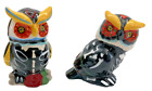 Halloween Owl Salt and Pepper Shaker Set Cracker Barrel Stoneware Whimsical New