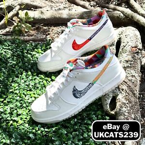 Nike Dunk Low (GS) Shoes White Diffused Blue FN8913-141 Multi Size NEW