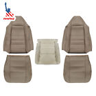 For 2002-2007 Ford F250 F350 Lariat Front Seat Cover Tan & Driver Foam Cushion (For: 2002 Ford F-350 Super Duty Lariat 7.3L)