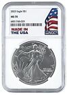 2023 1oz Silver American Eagle NGC MS70 - Made in The USA Holder