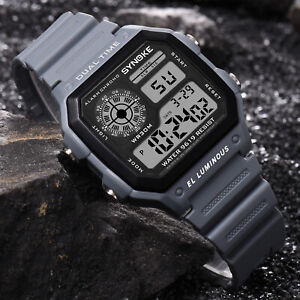 Waterproof Digital Sports Mens Watch Military Tactical LED Backlight Wristwatch