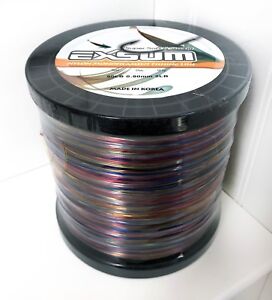 EXSUM Nylon Monofilament Fishing Line Super Soft Strong 80LB 2LB - Rainbow Camo