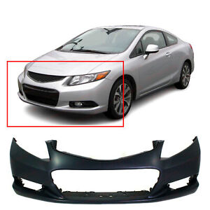 Primed Front Bumper Cover for 2012 2013 Honda Civic Coupe 2-Door 12 13 (For: Honda Civic)