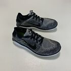 Nike Free RN Flyknit Men's Size 10 Running Shoes Black White Oreo
