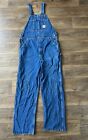 Carhartt Men's Blue R07 DST Denim Overalls Workwear Stained M/L