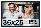 36x25 Frame Black Picture Frame  Modern Photo Frame UV Acrylic, Acid Free Backer