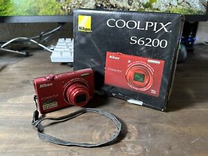 Nikon COOLPIX S6200 16.0MP Tester and Working Digital Camera - Red