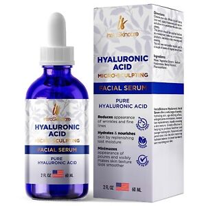 Hyaluronic Acid Anti-aging Serum for Face - 100% Pure Medical Formula - 2oz