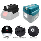 Charger Battery Adapter LED Work Light For Makita 18V Li-ion BL1830 BL1430 2USB