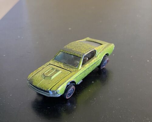 Vintage 1968 Hot Wheels Redline  Custom Mustang - US Antifreeze/ Lime Green