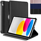Tri-fold PC Case Leather Case/Protective Film For iPad 10.9-inch 2022 360 Swivel