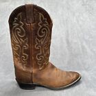 Justin Cowboy Boots Mens 12D Brown Leather Western Bay Apache 2253