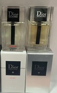 2 Dior Men’s Mini Fragrance Splash Each 10 ML Homme EDT +Homme Sport +1Free Vial