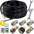 Sewer Jetter Kit for Pressure Washer 50 FT Drain Cleaner Hose 1/4 Inch NPT USA