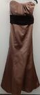 David's Bridal Women's Strapless Formal Gown Truffle Brown Size 8