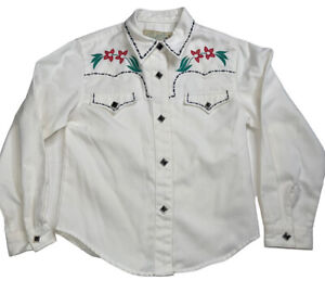 Roper Western Shirt Girls S 6-6X Embroidered Snaps