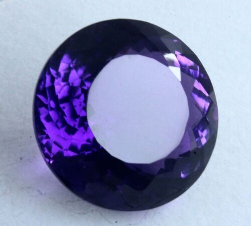 Loose Gemstone Certified 58 Ct Natural Purple Amethyst Round Shape Extremely