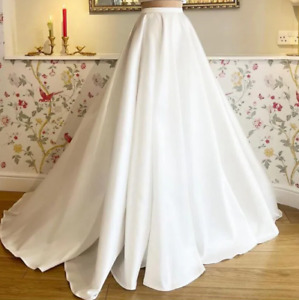 Charming Ball Gown Bridal Satin Skirts Custom Made For Wedding Dress Bridal