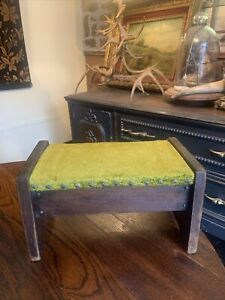 Antique Mission Arts & Crafts Oak Wood Footstool~ 14.5”Lx8”Tx8”D