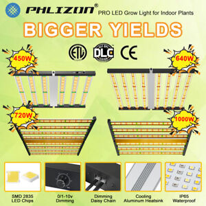 PHLIZON 1000W/640W LED Grow Light Bar W/Samsung LM281B Full Spectrum Indoor Grow