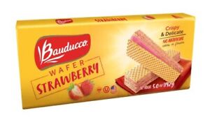 Bauducco Strawberry Wafers Crispy Wafer Cookies 3 Delicious 5.0 oz Pack of 1