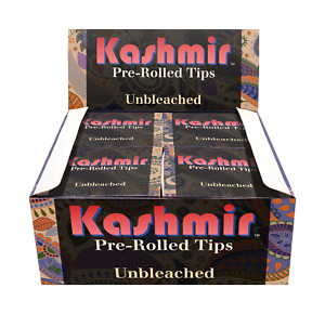 Kashmir Natural Unrefined Pre-Rolled Filter Tips - 21ct Trays Display 1 Full Box