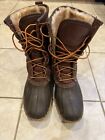 Men’s L. L. Bean Boots, 10” Shearling-Lined Tumbled Leather Size 9D