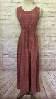 Vintage Telluride Clothing Co Red Plaid Cotton Jumper Dress 90s Modest Size L