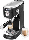 CASABREWS Compact 20-Bar Espresso Machine with Stainless Steel Milk Frother