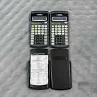 Texas Instruments TI-30XA Scientific Calculator Black & Gray W/ Cover LOT OF TWO