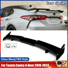 For 2018-2024 Toyota Camry Gloss Black TRD Style Highkick Trunk Spoiler Wing Lip